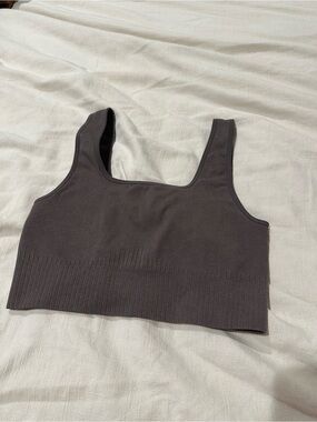 JoyLab Charcoal Ribbed Scoop Sports Bra